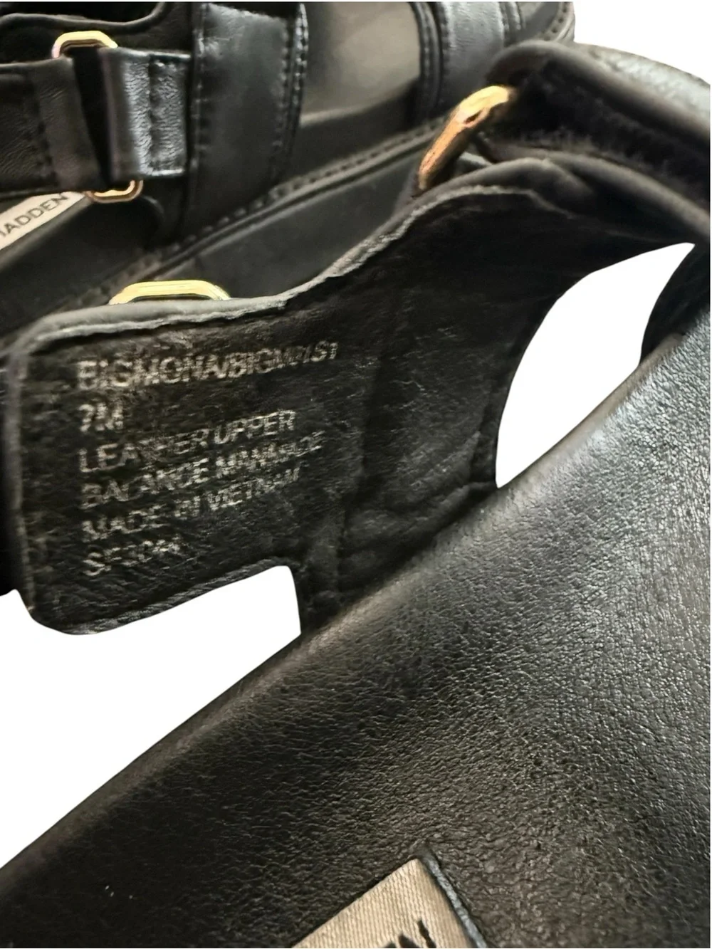 Steve Madden Bigmona Platform Sandals Black 7